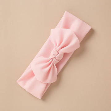 Bentita cu fundita pentru bebelusi – Baby pink, 0 - 9 luni, poliester